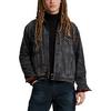 Veste Trucker r versible en denim-flanelle pour hommes