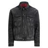 Veste Trucker r versible en denim-flanelle pour hommes