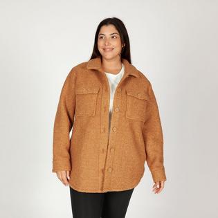 Lazypants Veste-chemise en sherpa pelucheux Amber pour femmes
