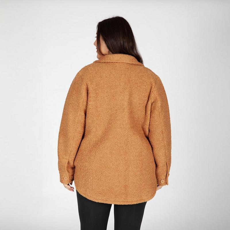 Lazypants Veste-chemise en sherpa pelucheux Amber pour femmes