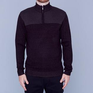 Oak & Ivy Men's Textured Yoke Half-Zip Sweater
