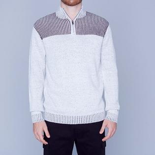 Oak & Ivy Men's Textured Yoke Half-Zip Sweater