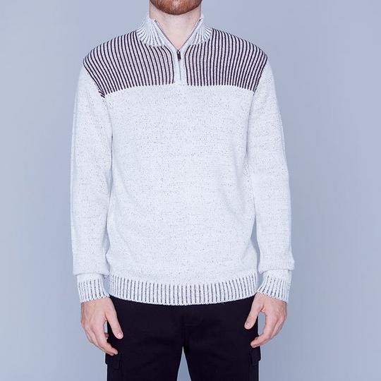 Oak & Ivy Men s Textured Yoke Half-Zip Sweater