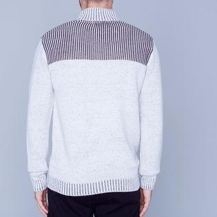 Oak & Ivy Men's Textured Yoke Half-Zip Sweater