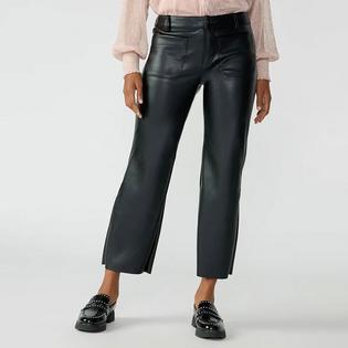 Women's Marine Vegan Leather Crop Pant