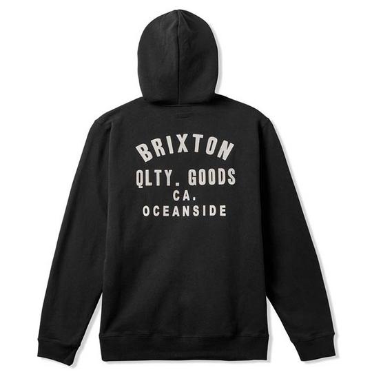 Brixton Men s Woodburn Fleece Full Zip Hoodie Black Size Large