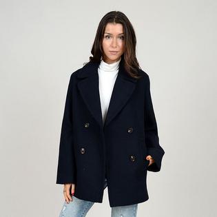 Veste à double boutonnière Melton pour femmes