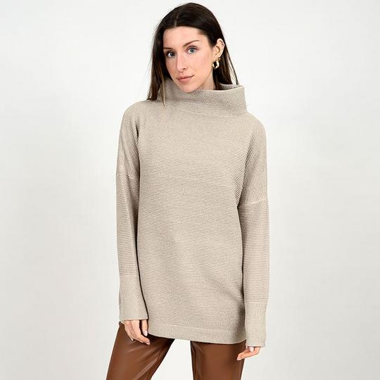 Oak & Ivy Women s Ribbed Mock Neck Long Sweater