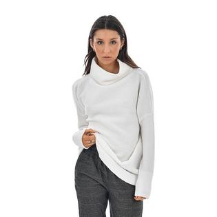 Women's Ribbed Mock Neck Long Sweater