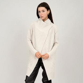 Women's Cable Knit Wrap Sweater