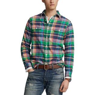 Men's Classic Fit Plaid Flannel Work Shirt