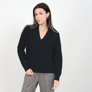 Chandail à col V en tricot pour femmes