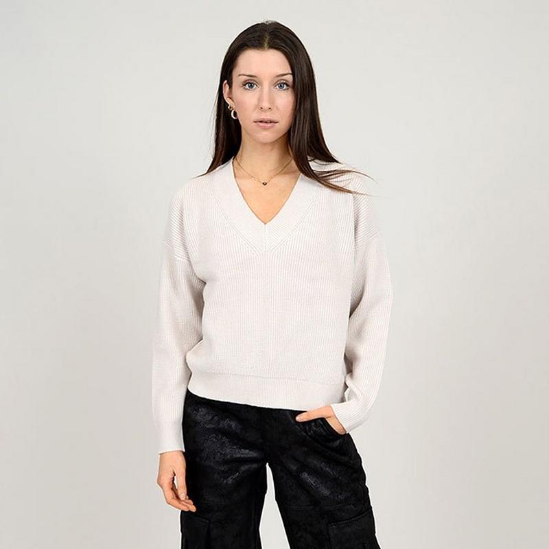 Oak & Ivy Chandail &agrave; col V en tricot pour femmes
