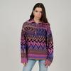 Women s Pop Pattern Half-Zip Sweater