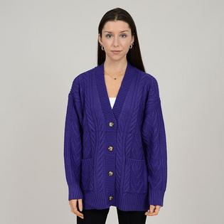 Women's Cable Heart Knit Cardigan