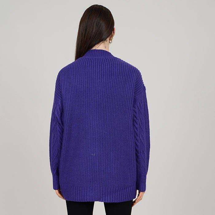 Women's Cable Heart Knit Cardigan