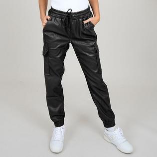 Oak & Ivy Women's Vegan Leather Cargo Jogger Pant