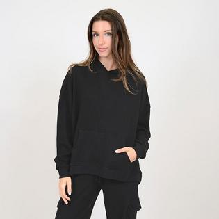 Women's Waffle Hooded Long Sleeve Top