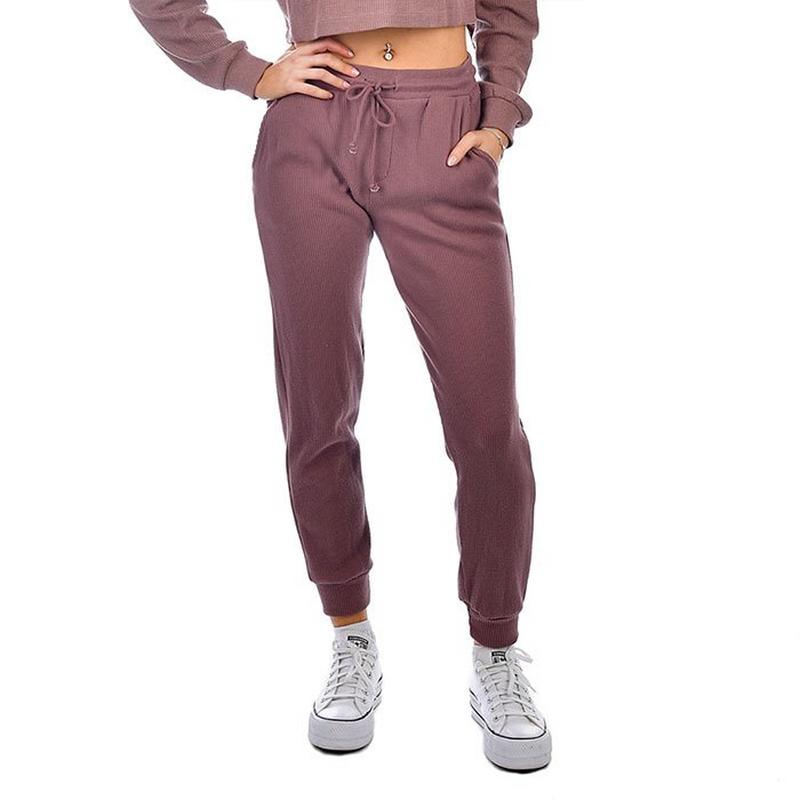 Oak & Ivy Pantalon de jogging en tissu gaufr&eacute; pour femmes
