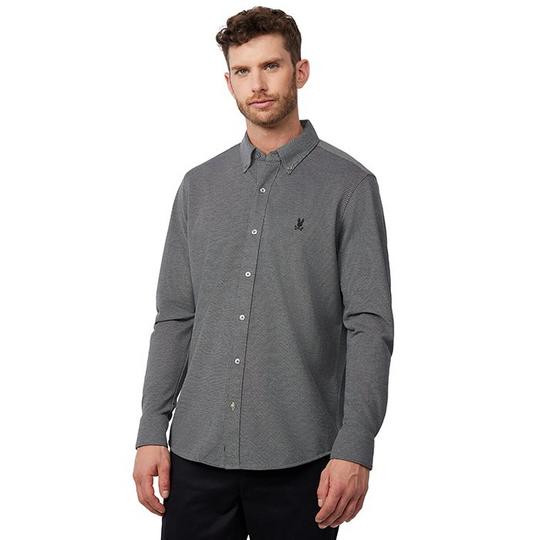 Knit cotton oxford shirt online