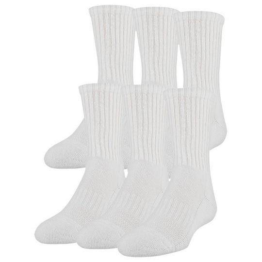 Juniors  Training Cotton Crew Sock  6 Pack 