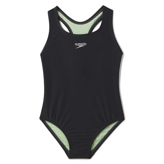 HOKA Junior Girls   6-12  Solid Racerback One-Piece Swimsuit