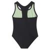 Junior Girls   6-12  Solid Racerback One-Piece Swimsuit