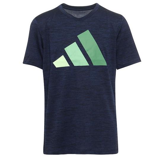 Adidas Junior s Boy s Gradient Logo Short Sleeve Top Navy Size Large