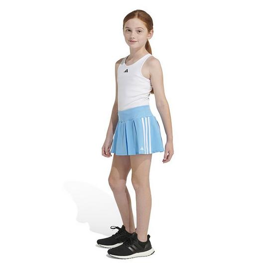 Adidas Girls 3 Stripe Pleated Skort