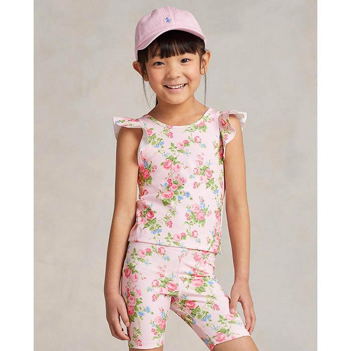 Girls' [2-4] Floral Performance Jersey Top