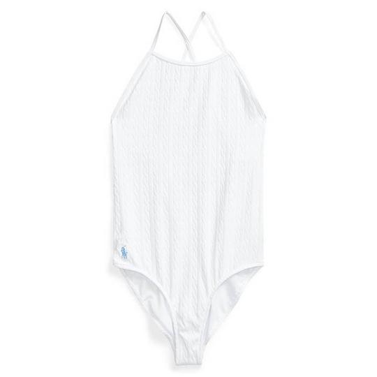 Ralph Lauren Childrenswear Maillot de bain une pi ce en jacquard extensible pour filles juniors  7-16 