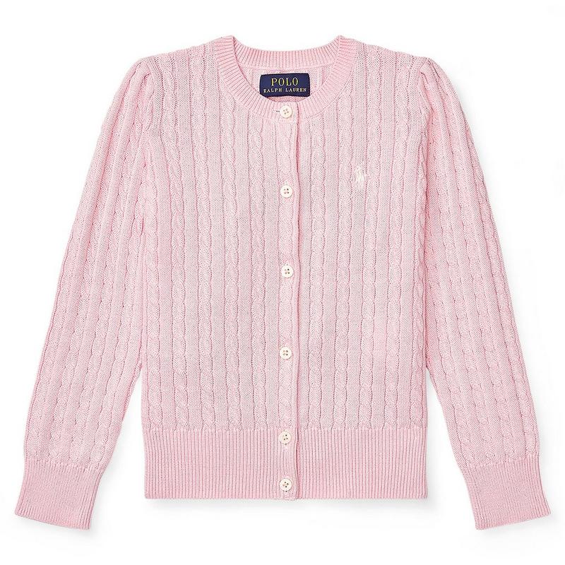 Polo Ralph Lauren Girls' [5-6X] Mini-Cable Cotton Cardigan