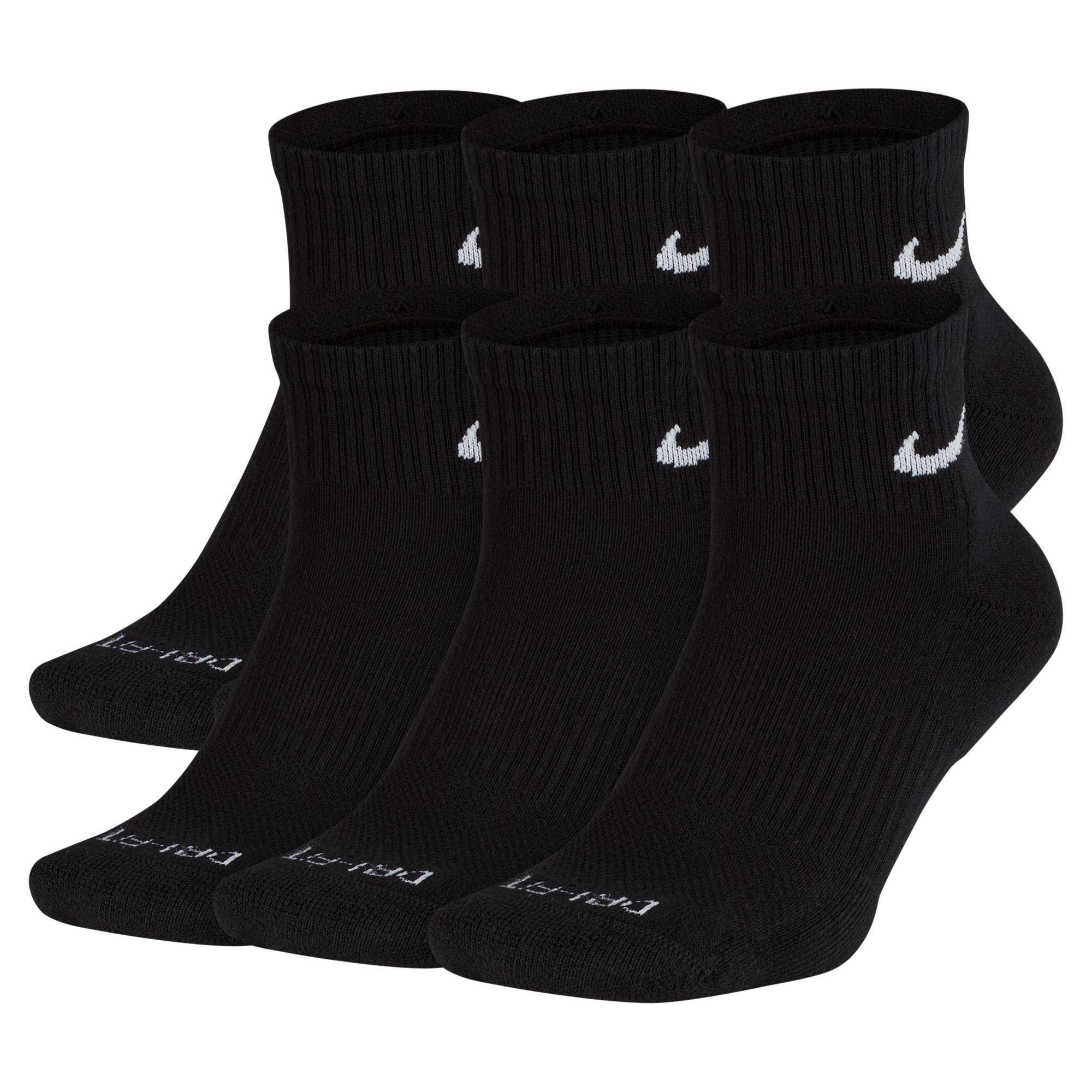 Nike | Unisex Everyday Plus Cushioned Ankle Socks, Black, Size Small