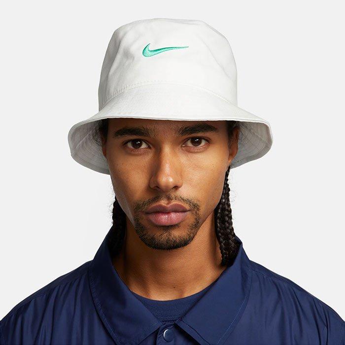 Nike | Unisex Apex Swoosh Bucket Hat, White, Size Medium