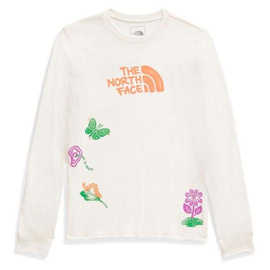 North face long sleeve t shirt white shop