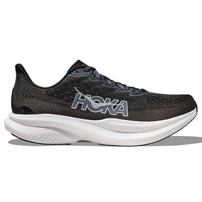 Men s Hoka Mach 6 Black White 10.5