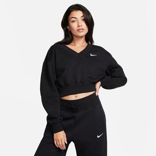 Nike Women s Phoenix Crop V Neck Fleece Top