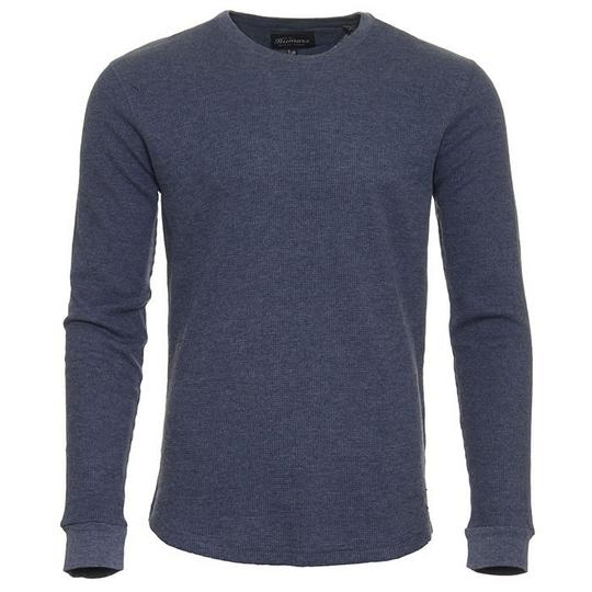 Men s Long Sleeve Waffle Knit Crew Neck Top