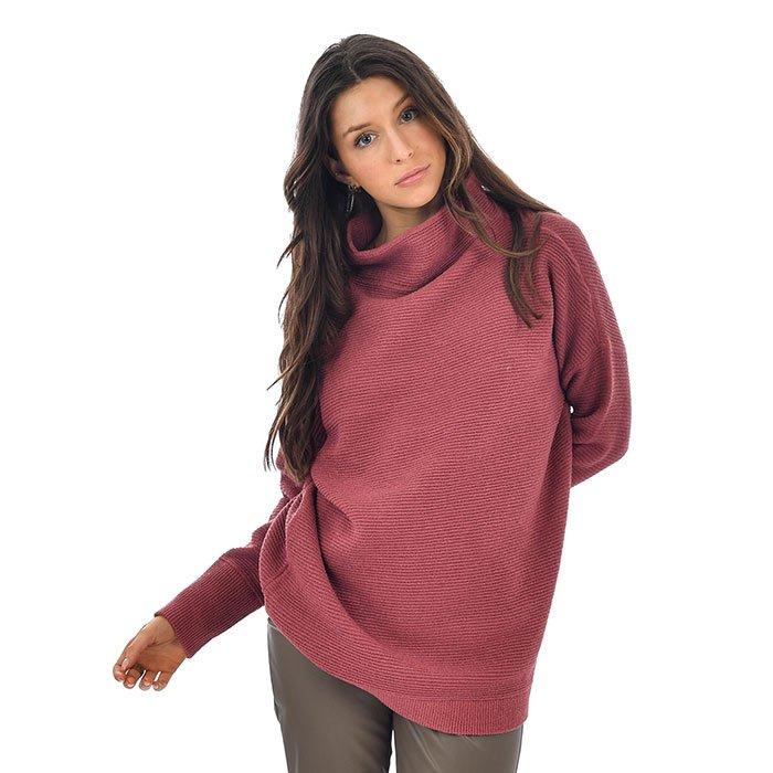 Women's Ribbed Mock Neck Sweater