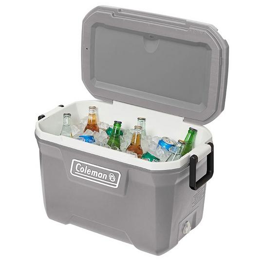 Coleman 316 Series™ 52 Quart Hard Cooler - Grigio Roccia - Capacità 80 Lattine, Ghiaccio Fino A 3 Giorni, Coperchio Portante Fino A 113kg