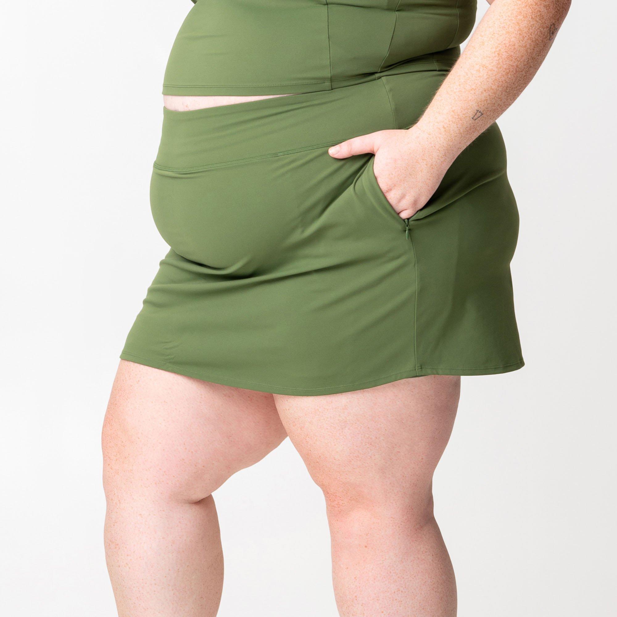 Women's alder x Chaco Adventure Performance Skort Plus Size, Dark Olive, Size 3X