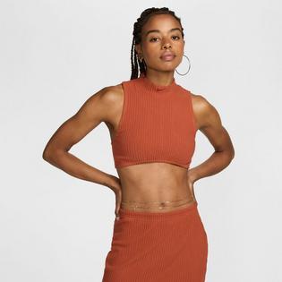 Nike Camisole courte Sportswear Chill Knit en tricot c&ocirc;tel&eacute; pour femmes