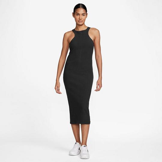 Nike Women s Sportswear Chill Knit Slim Ribbed Midi Dress