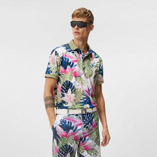 J Lindeberg Men's Tour Tech Print Polo