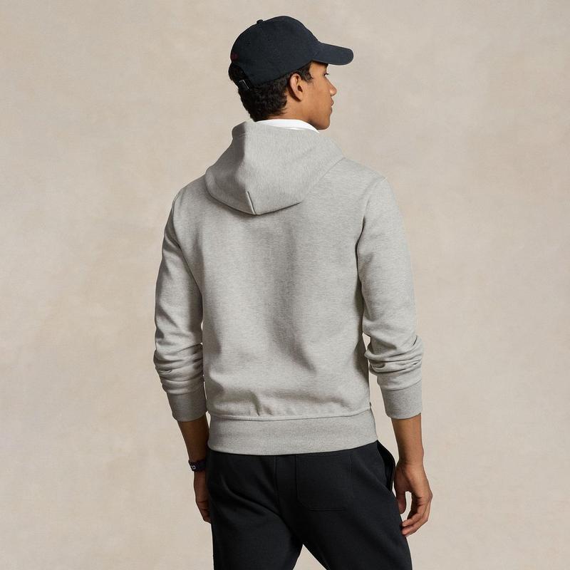 Polo Ralph Lauren Chandail &agrave; capuchon en double tricot avec glissi&egrave;re pour hommes