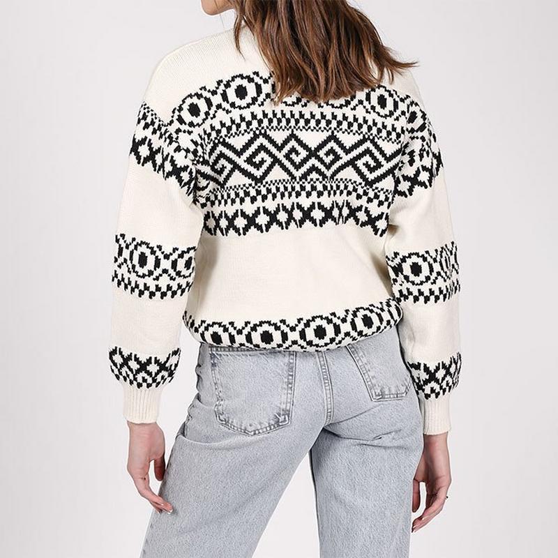Brunette The Label Chandail en tricot Fair Isle pour femmes