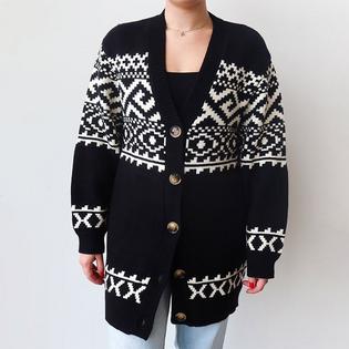 Brunette The Label Women's Fair Isle Knit Cardigan