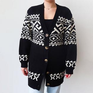 Cardigan en tricot Fair Isle pour femmes