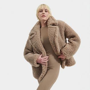 Manteau court en peluche Gertrude pour femmes