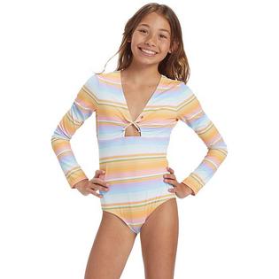 Junior Girls' [8-14] Blissed Out Long Sleeve One-Piece Swimsuit